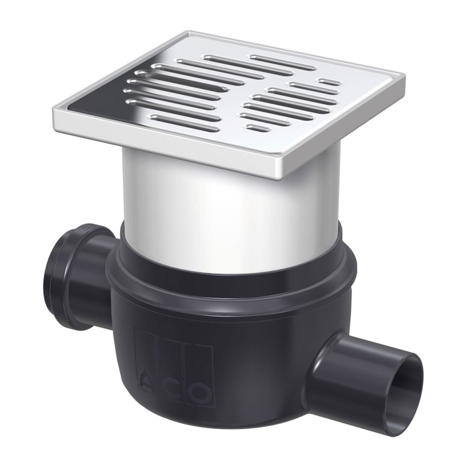 ACO Badablauf 150x150mm Easyflow Zulauf-Ablauf seitlich
