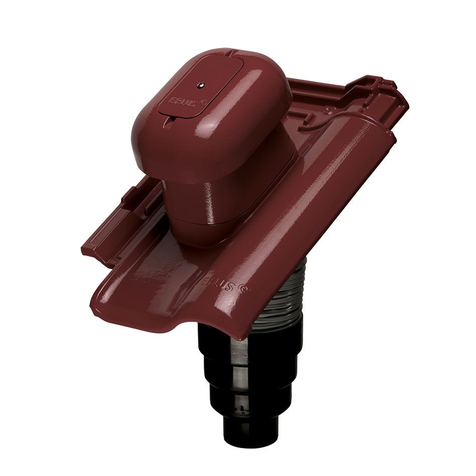 Erlus E58 SL Alu-Sanlüfter maroon Dachziegel Dachentlüftung