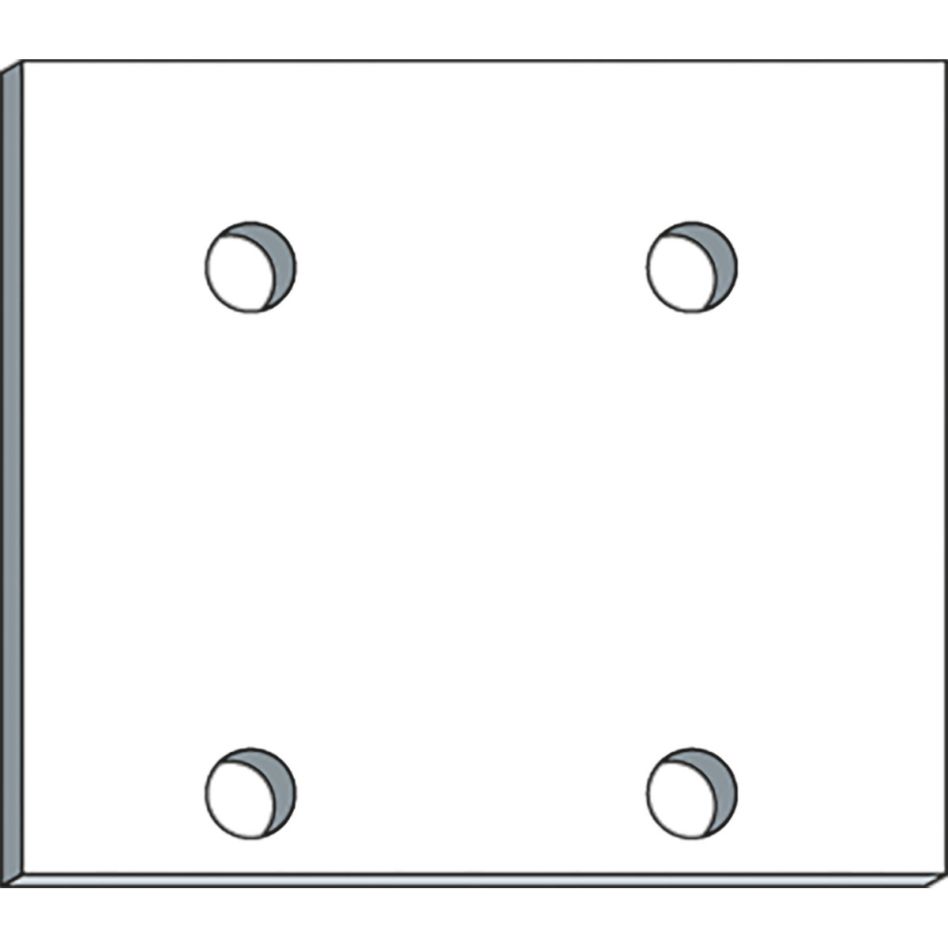 ALWO Thermosprosse Profilabschluss Winkel pressblank für Klemmsetmontage, 100 mm