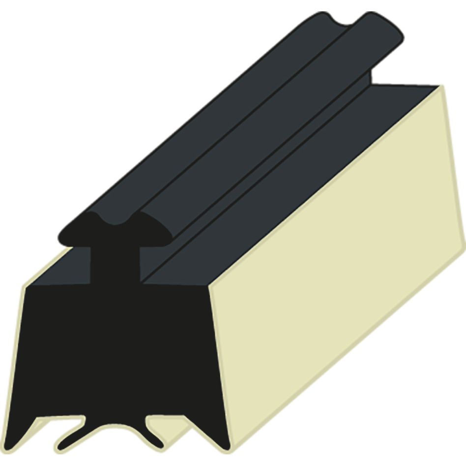 ALWO EPDM Rippendichtung 132520 blau Breite 8 mm coextrudiert Montageprofil, 15 m