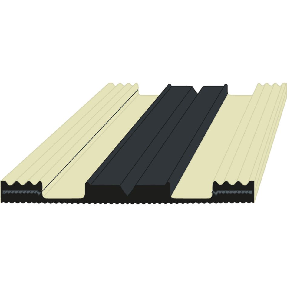 ALWO EPDM Unterlegbahn 162 W coextrudiert Montageprofil, 30 m, 60 mm