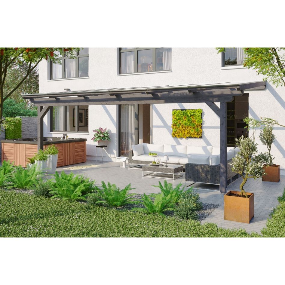 Skan Holz Terrassenüberdachung Ancona Terrassendach günstig