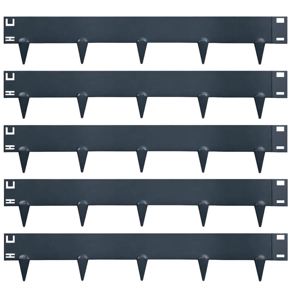 Bordure de pelouse en acier galvanisé, coloris anthracite, Wellker , 1 pack günstig