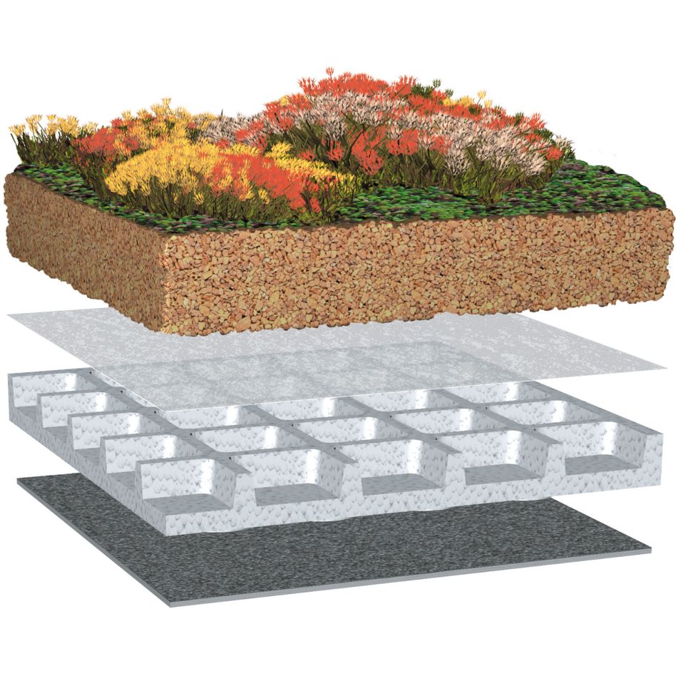 Bauder Gründach-Paket light 70 kg Leichtvariante für 18 m²