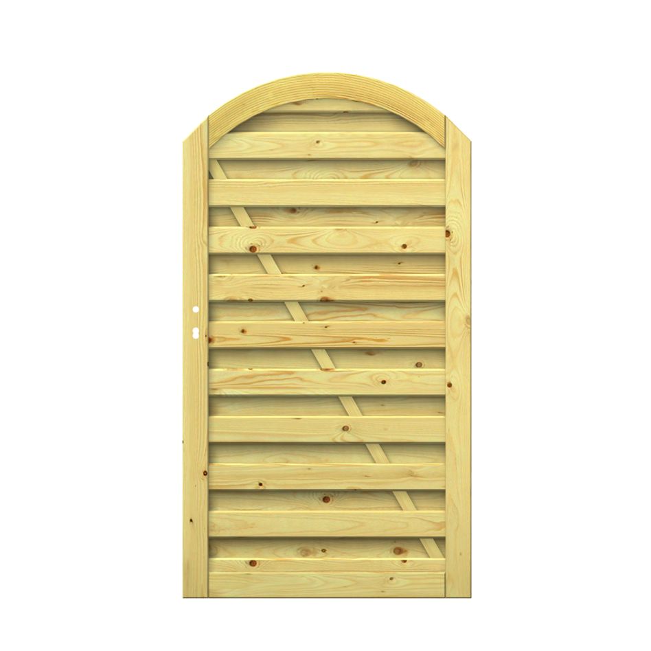 Wellker Sichtschutzzaun Holz Tor rund günstig