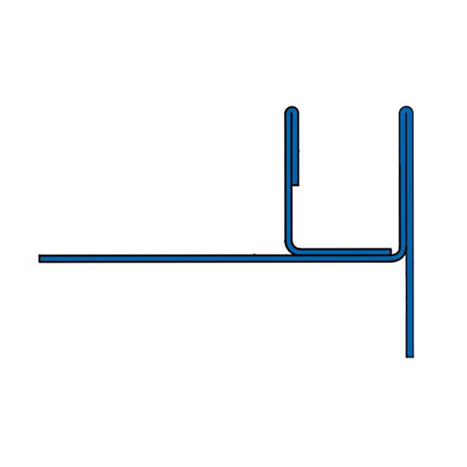 BLANKE Fliesenschiene Gefällekeil AQUA-KEIL GLAS Edelstahl gebürstet 1480x42mm, Rechts