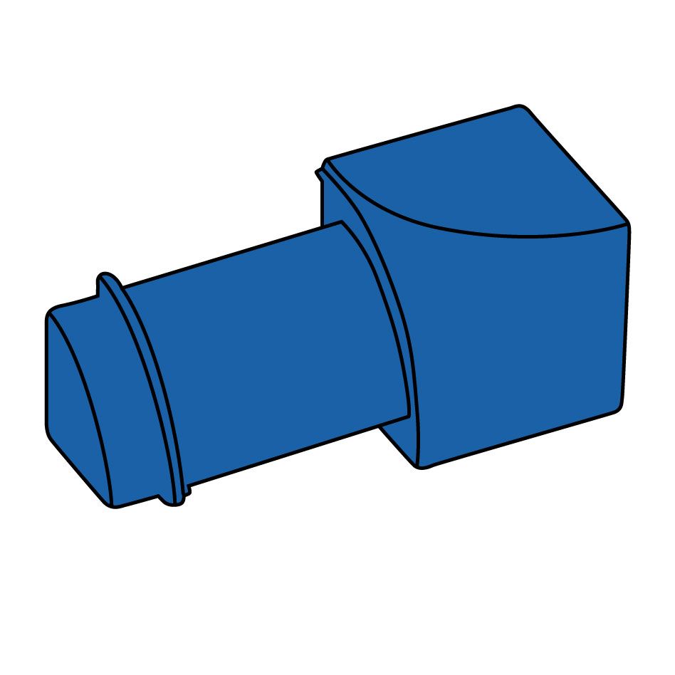 BLANKE Fliesenschiene Viertelkreis-Profil Innenecke Aluminium-Optik silberfarben matt 8mm günstig