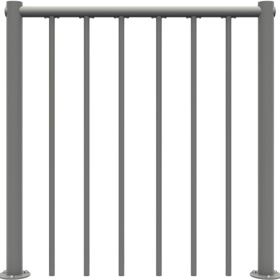 Minka balustrade droite avec barres verticales et main courante grise günstig