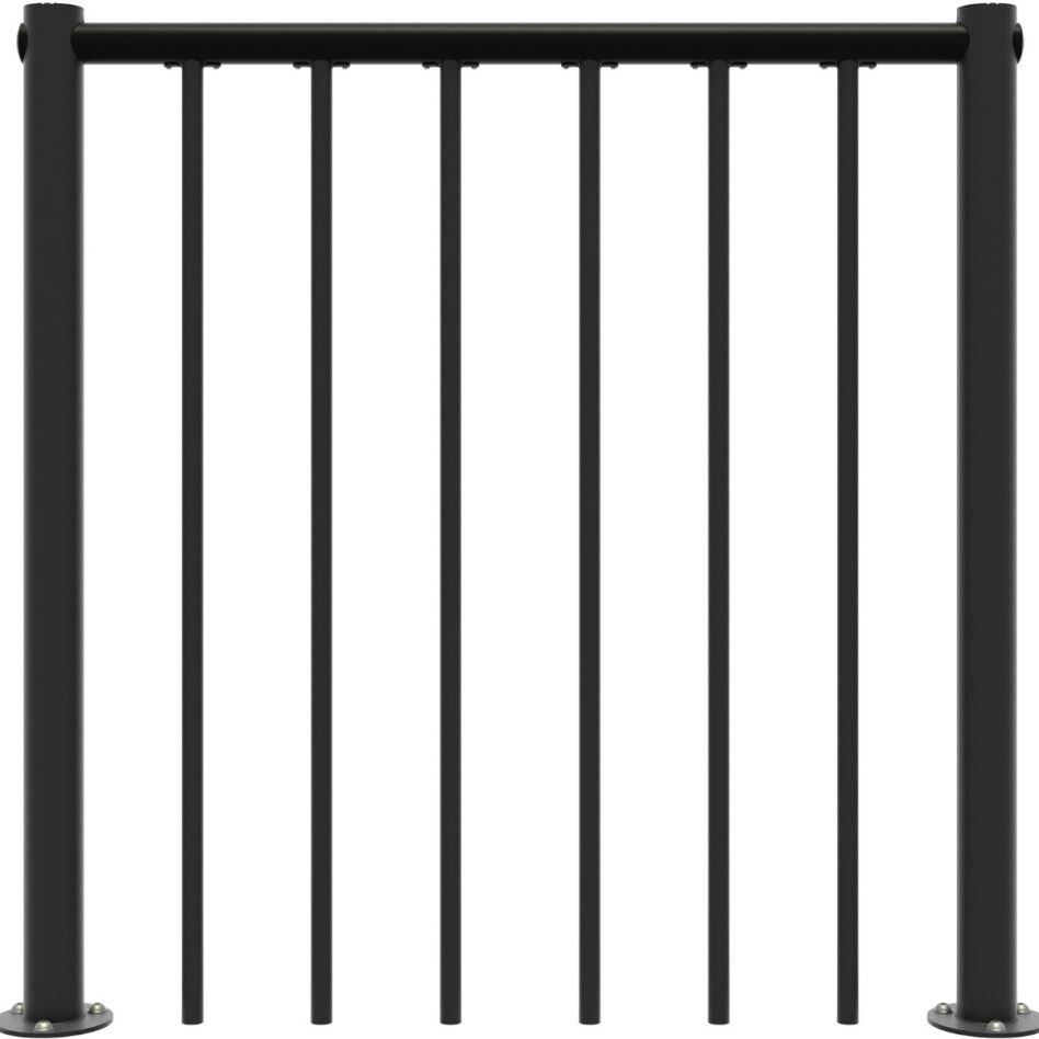 Minka balustrade droite avec barres verticales et main courante noire günstig