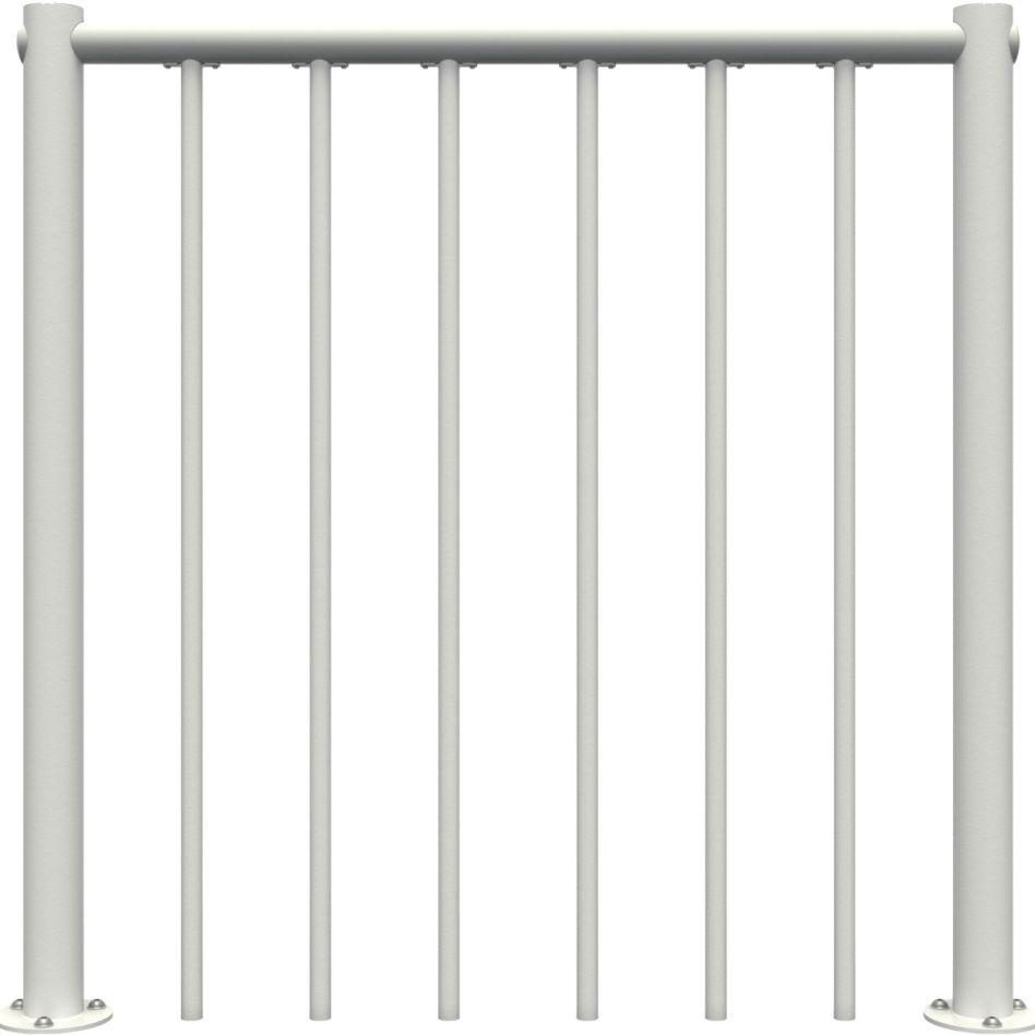 Minka balustrade droite avec barres verticales et main courante blanche günstig