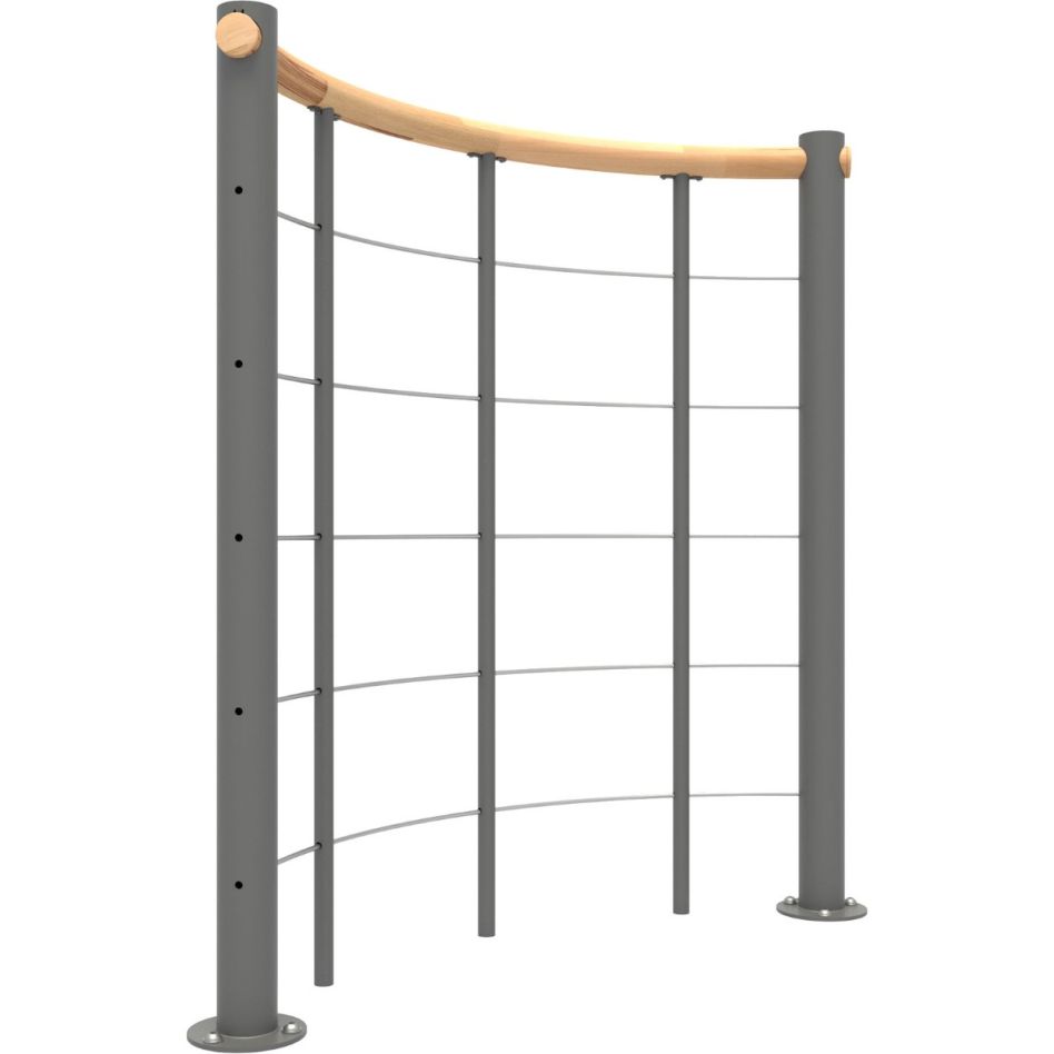 Minka balustrade grise avec câbles et main courante bois massif rond günstig
