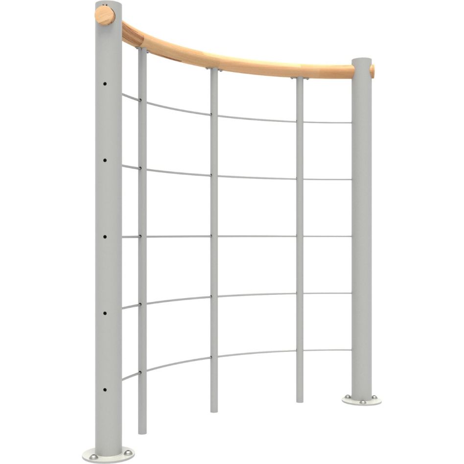 Minka balustrade blanche avec câbles et main courante bois massif rond günstig