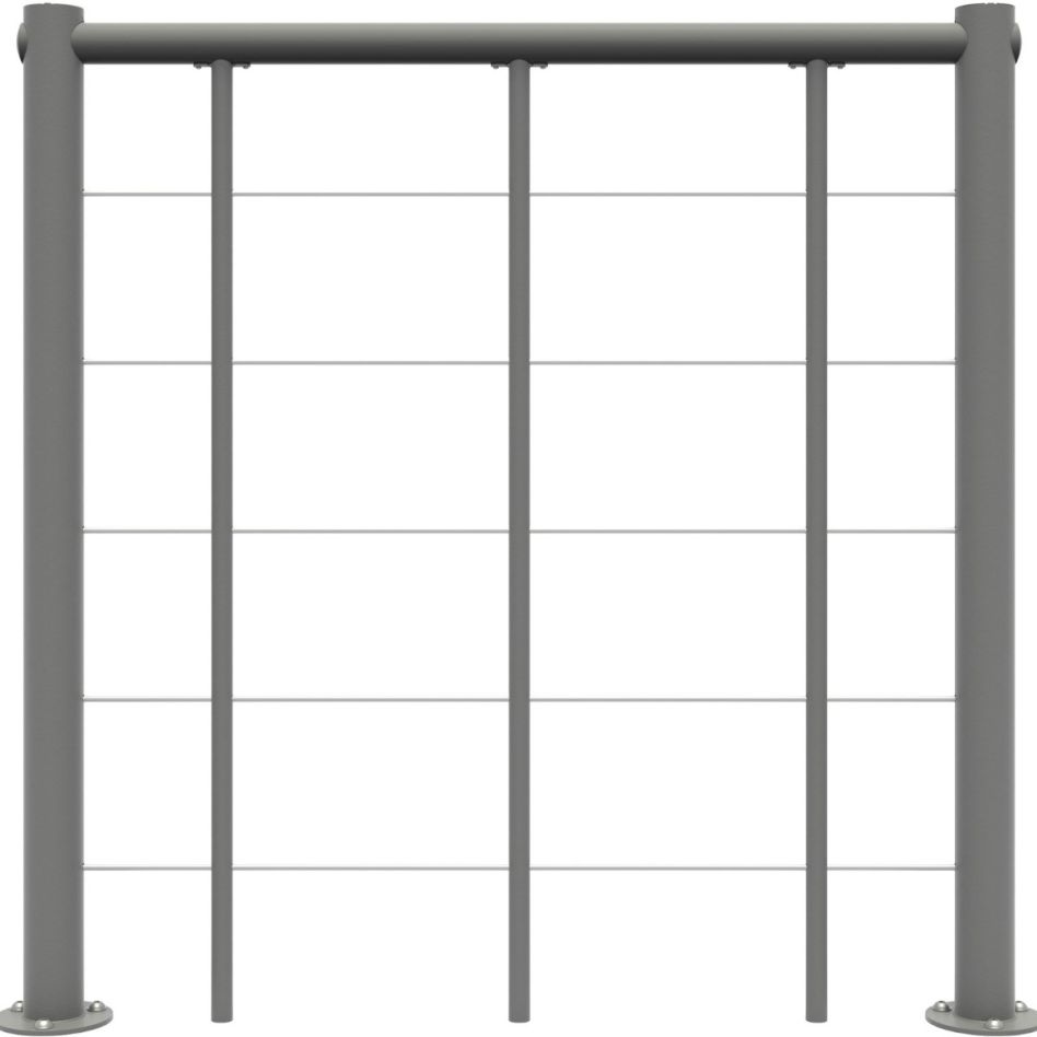 Minka balustrade avec sangles et main courante PVC gris droit günstig
