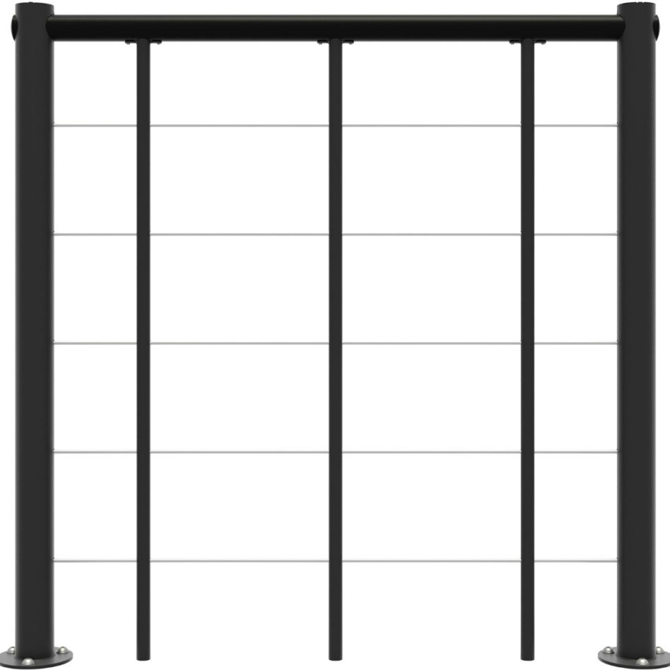 Minka balustrade avec sangles et main courante PVC noir droit günstig