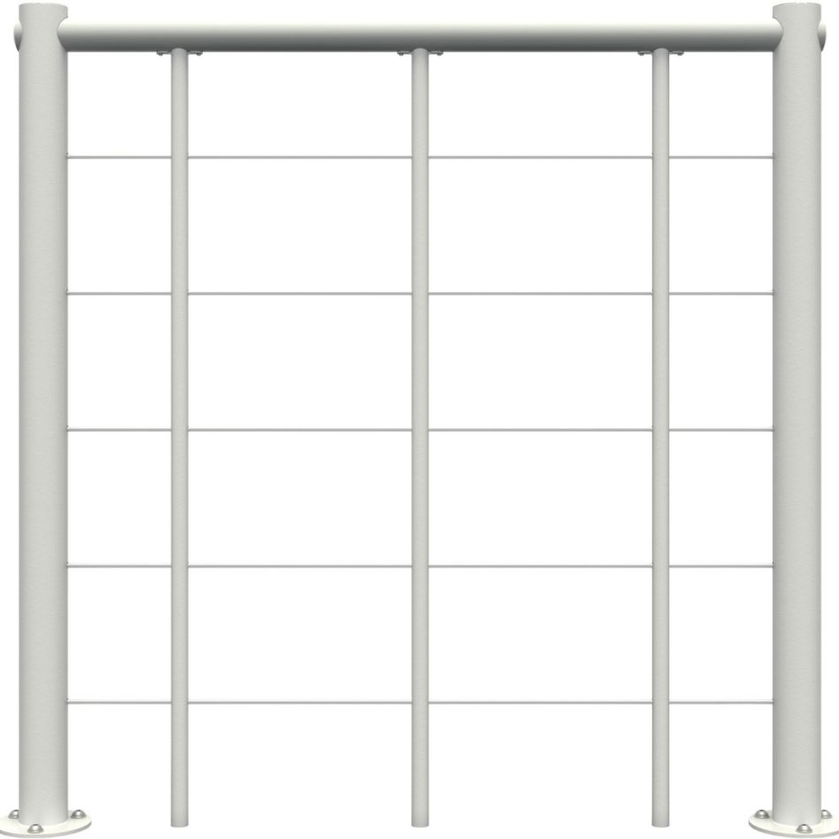 Minka balustrade avec sangles et main courante PVC blanc droit günstig