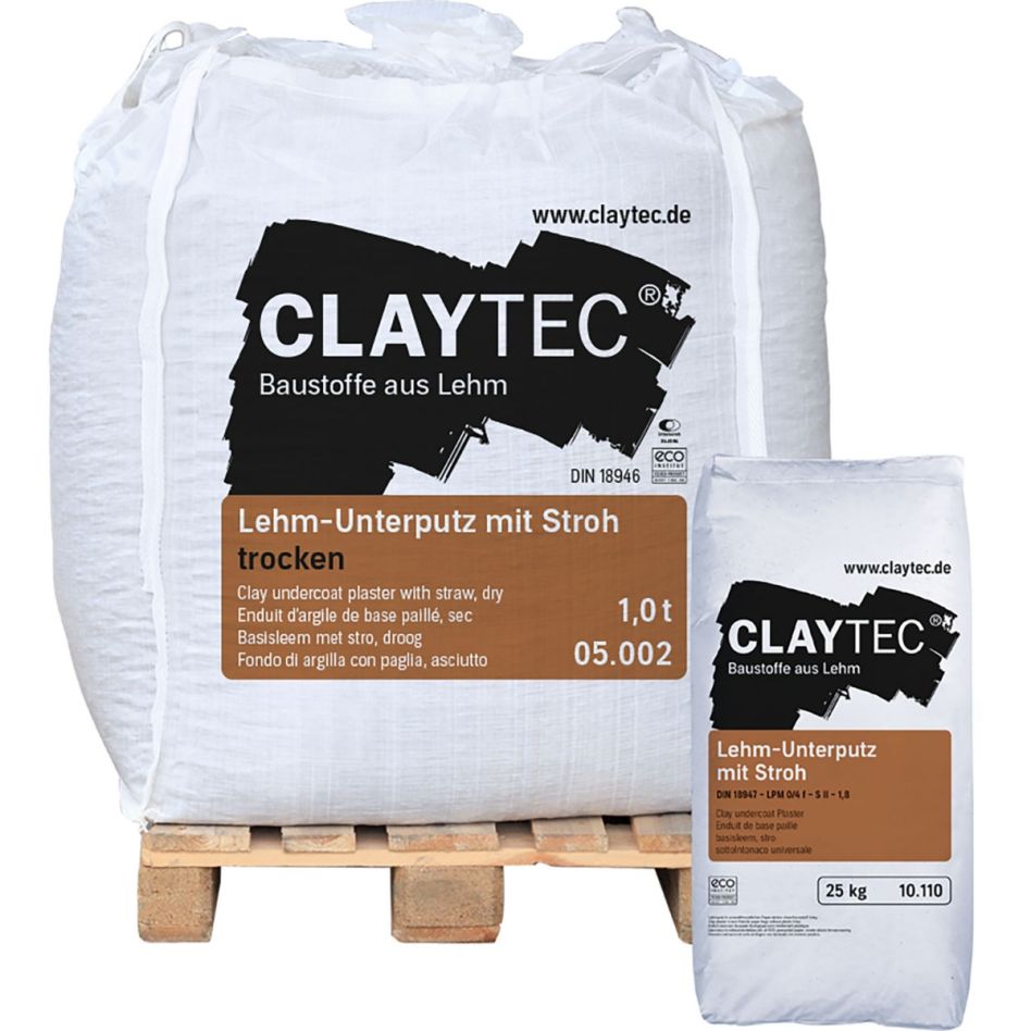 ClayTec Lehm-Unterputz mit Stroh, TROCKEN günstig