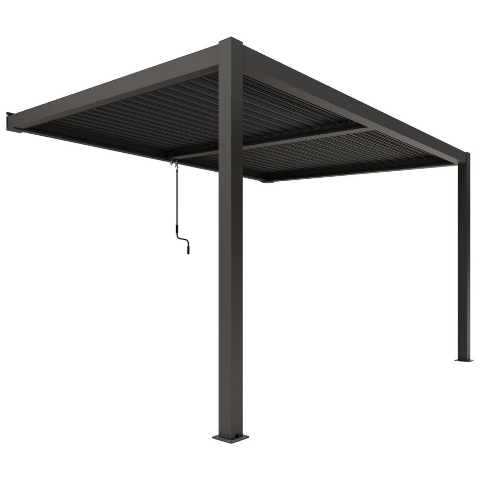 Ximax Aluminium Terrassenüberdachung Shade Wandmontage 400x300 cm dunkelgrau günstig