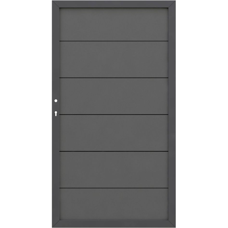 Portail simple sur mesure DESIGN WPC ALU TraumGarten pour clôture occultante günstig
