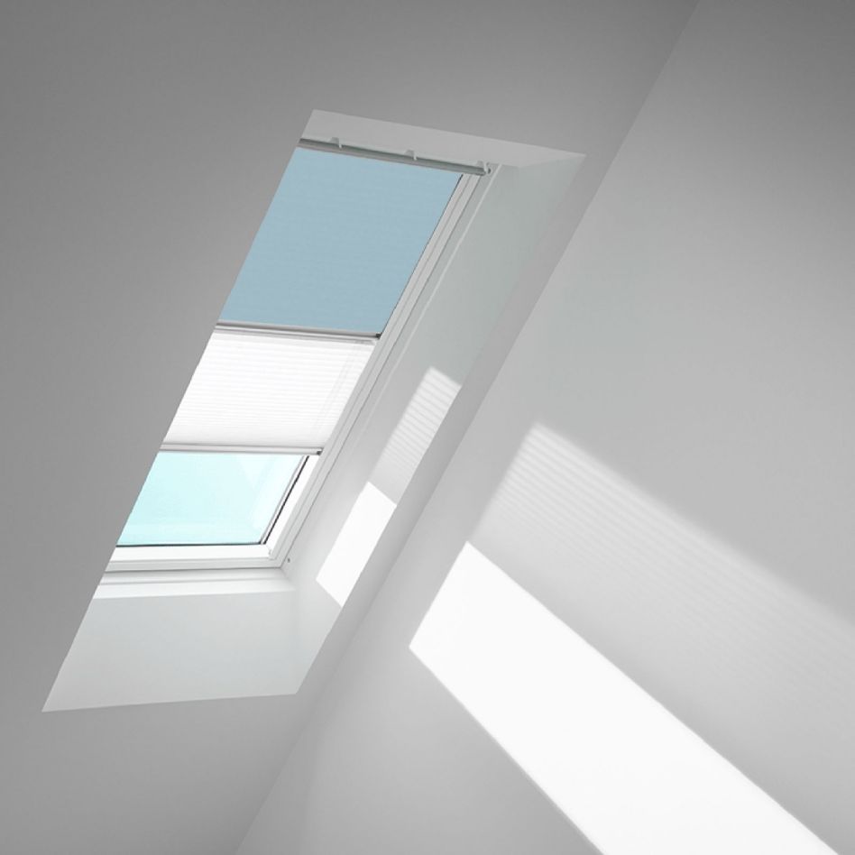 VELUX Verdunkelungsrollo Duo DFD Himmelblau/Weiß 4576 günstig