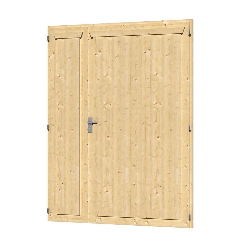 Skan Holz Doppeltür Naturbelassen für Carports günstig
