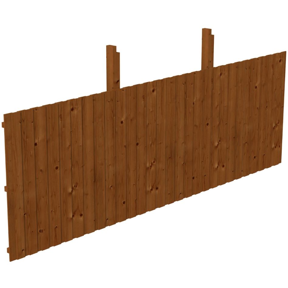Skan Holz Rückwand Leimholz für Doppelcarport für Durchfahrt bis 550cm Nussbaum günstig