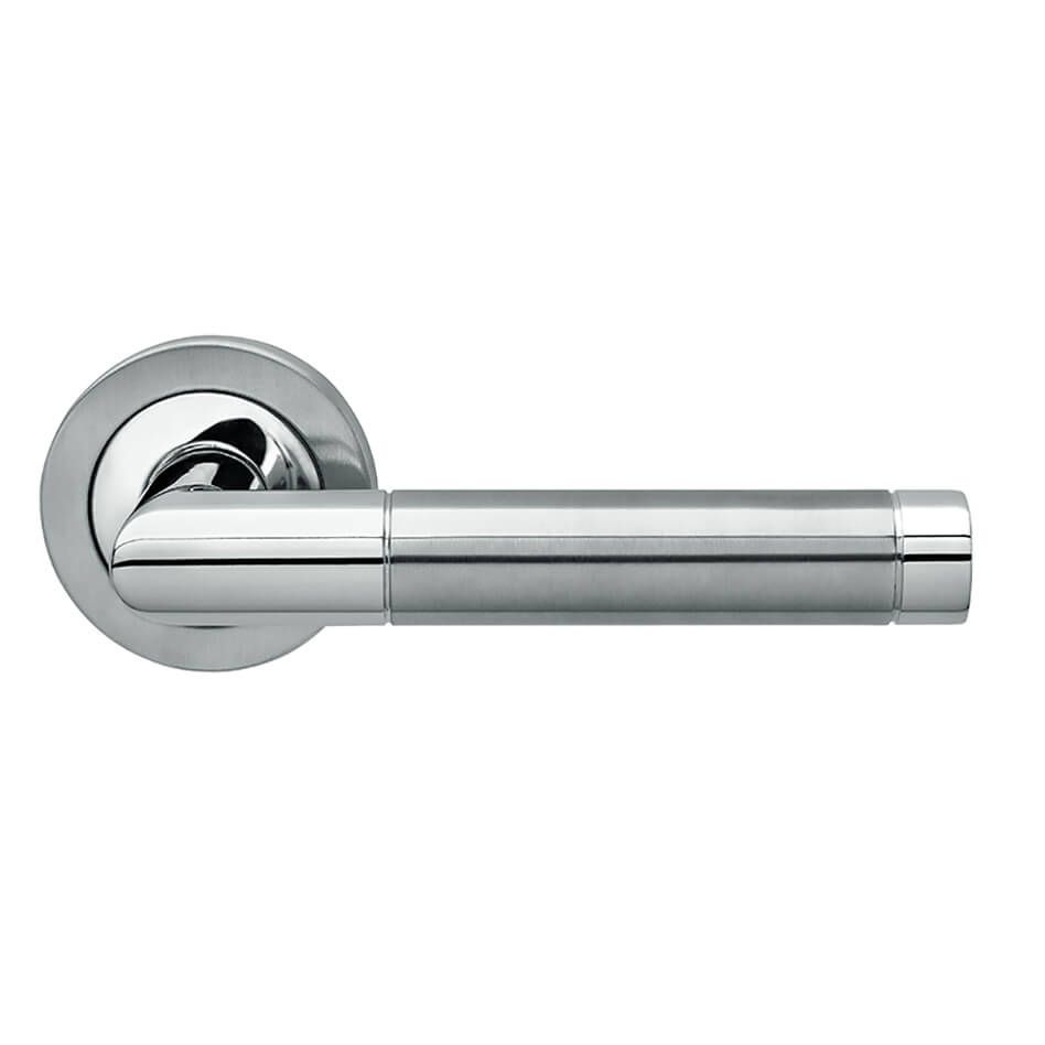 Karcher Türgriff-Garnitur Slimstyle E700A Edelstahl poliert-matt Türklinke, Buntbart