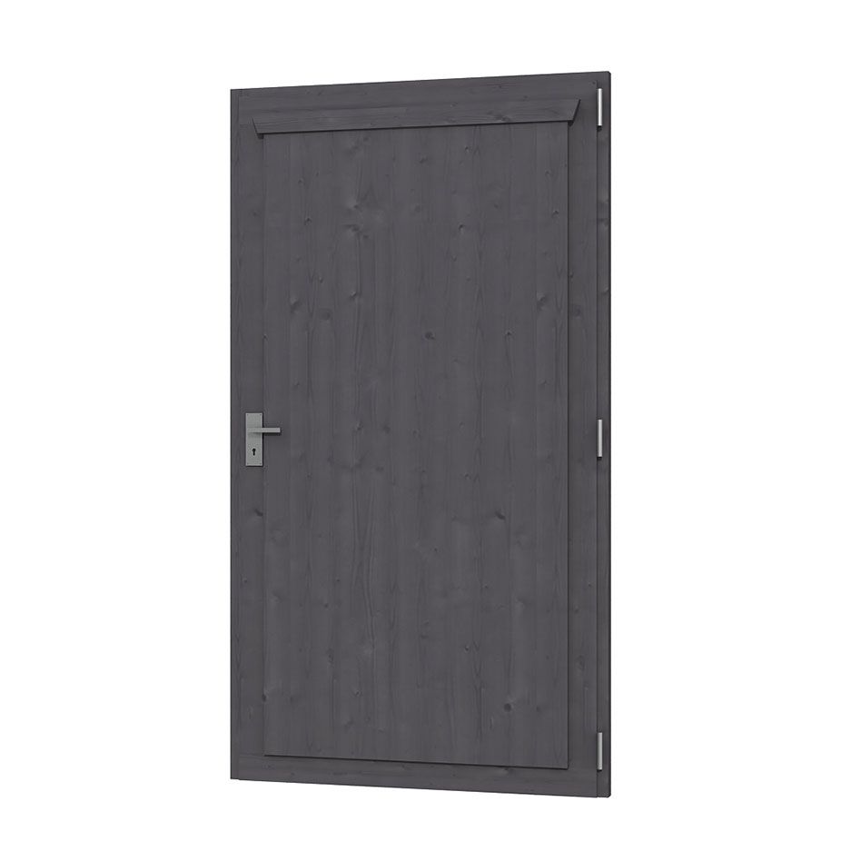 Skan Holz Einzeltür Schiefergrau für Carports günstig