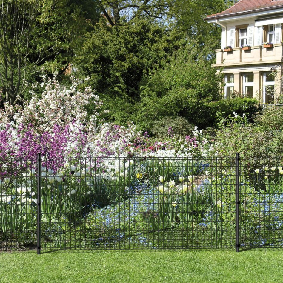 Alberts Schweißgitterzaun Set Fix-Clip Pro® anthrazit-metallic günstig