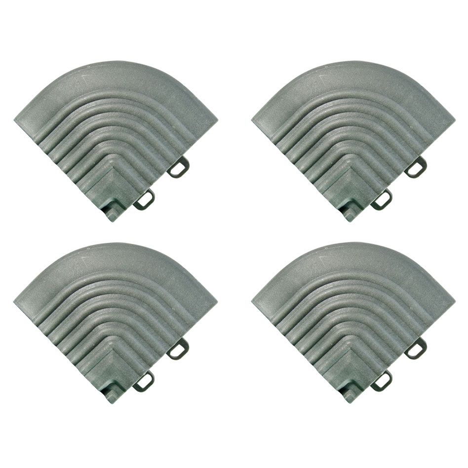 florco Klickfliese Eckteil-Set Kunststoff grau, 1 Pack günstig