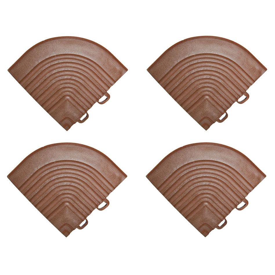 florco Klickfliese Eckteil-Set Rasen braun, 1 Pack günstig