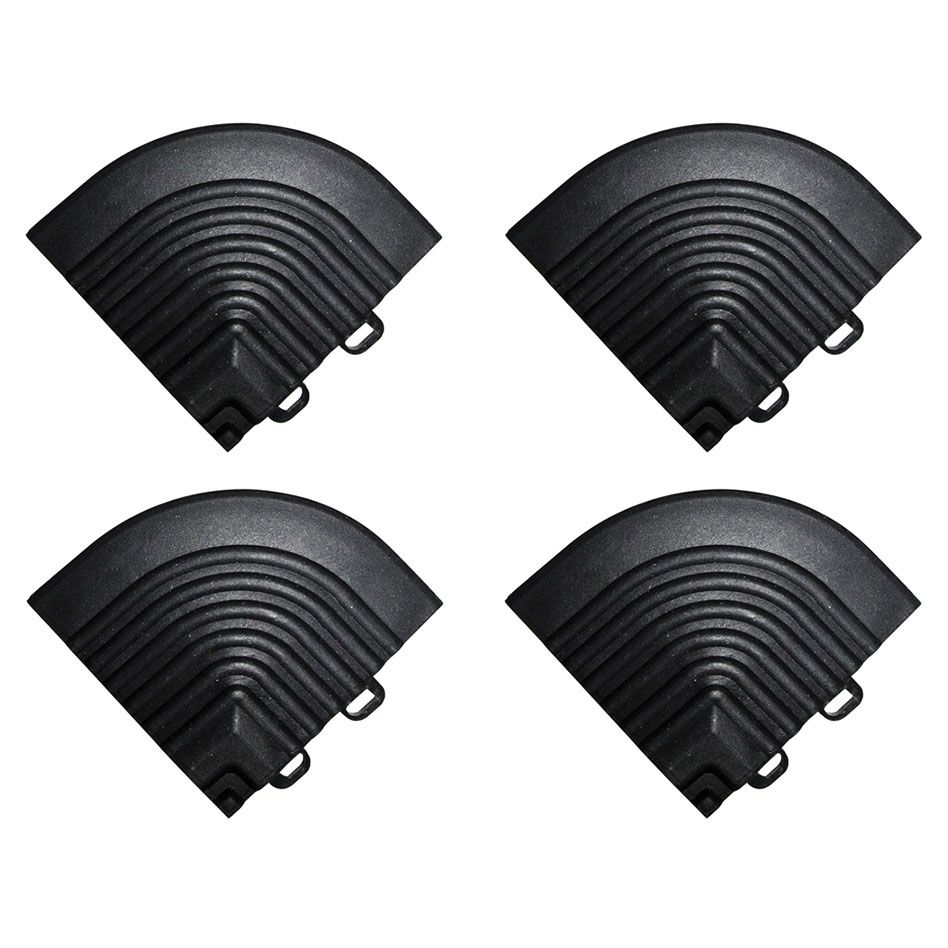 florco Klickfliese Eckteil-Set Rasen schwarz, 1 Pack günstig