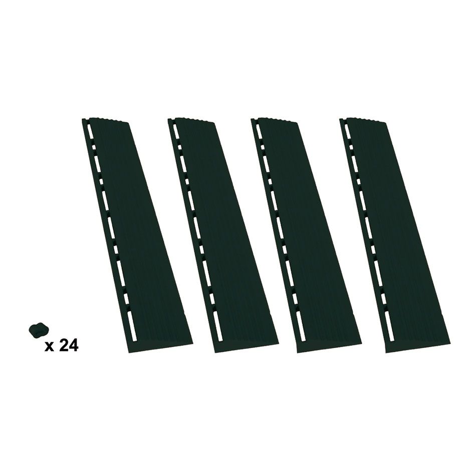 florco dalle de terrasse click set partie latérale PVC noir, 1 pack günstig