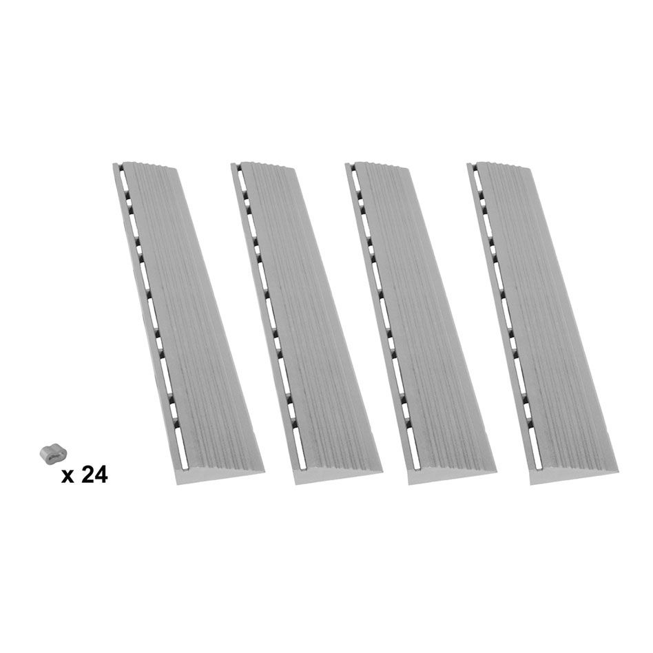 florco dalle de terrasse click set partie latérale PVC argent, 1 pack günstig