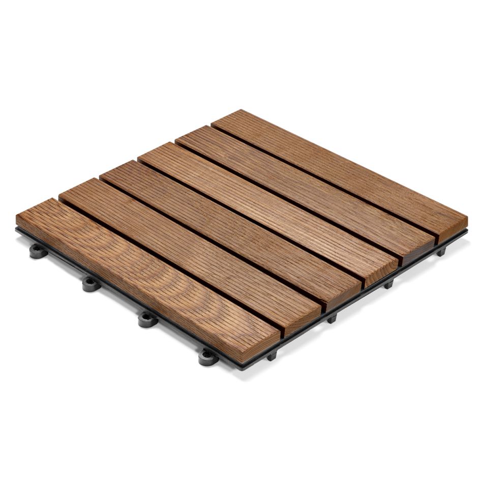 florco dalle de terrasse click plus bois frêneThermique rainurée 6 dalles, 6 pièce(s) günstig