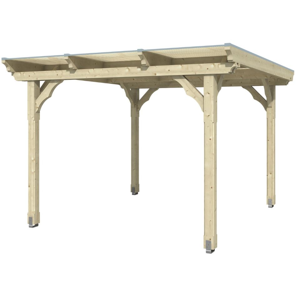 Pavillon 'Marseille' holzfarben 350 x 327 cm
