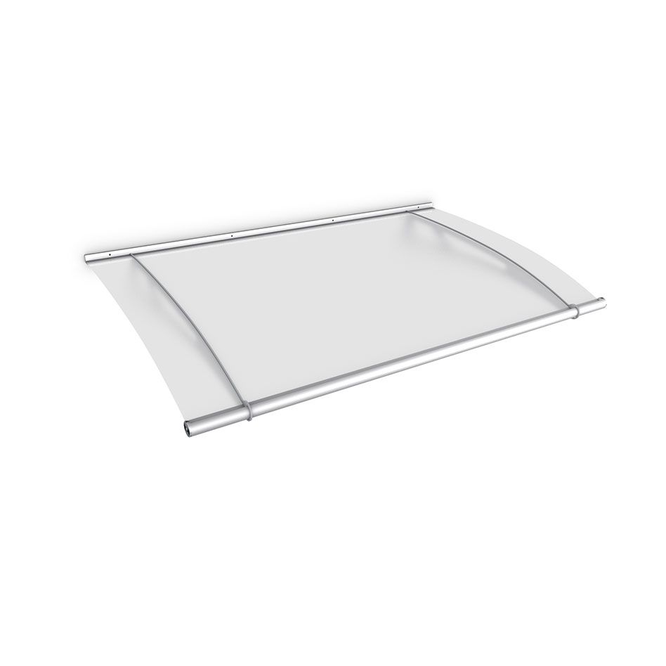 Auvent de porte d'entrée, gutta, PT-L acier inox, blanc satiné günstig