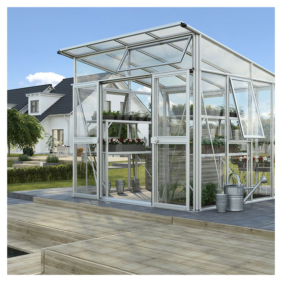 Vitavia Gewächshaus Aura Tomatenhaus Kombiverglasung Silber günstig