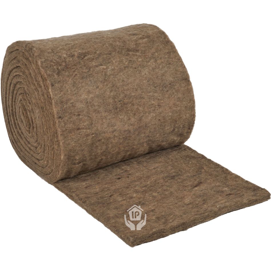 ISOLENA OPTIMAL PLUS isolation thermique et acoustique en 100% laine vierge de mouton (2 rouleaux par lot), 40 mm, 1 pack