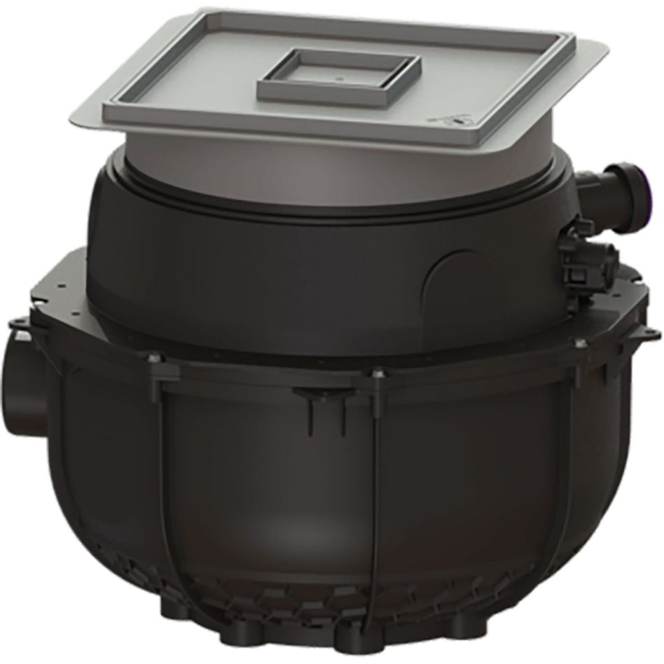 KESSEL Hebeanlage Aqualift S Compact Mono, GTF 500, schwarze Abdeckplatte