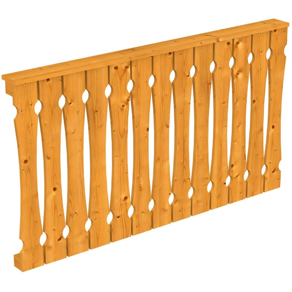 Skan Holz Brüstung Balkonschalung, für 4-Eck Pavillons und Terrassenüberdachungen, Eiche Hell günstig