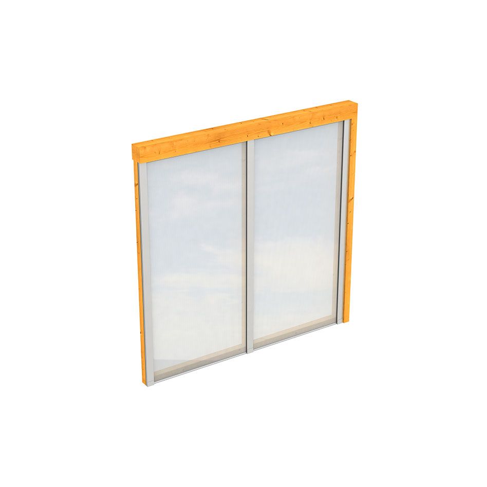 Skan Holz Seitenwand Polycarbonat Wandanbau Eiche Hell günstig
