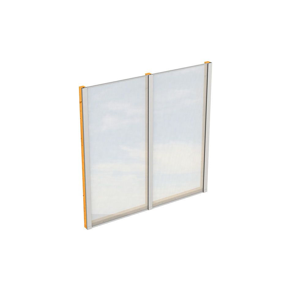 Skan Holz Seitenwand Polycarbonat Freistehend Eiche Hell günstig