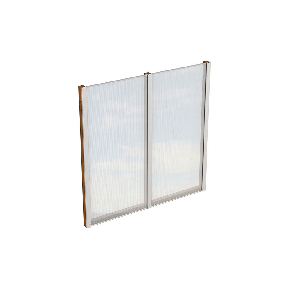 Skan Holz Seitenwand Polycarbonat Freistehend Nussbaum günstig