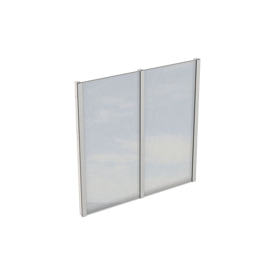 Skan Holz Seitenwand Polycarbonat Freistehend Weiß günstig