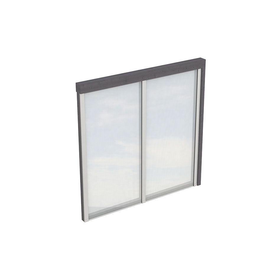 Skan Holz Seitenwand Polycarbonat Wandanbau Schiefergrau günstig