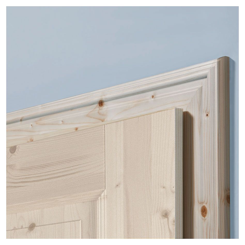 Huisserie profilée Kilsgaard, chambranle bois laqué naturel, DIN droite, 140-159 mm,610x1985 mm
