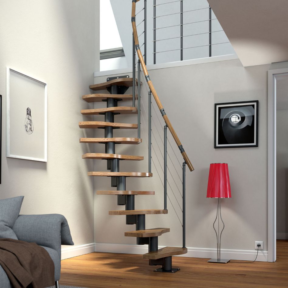 Escalier modulaire DOLLE Basel, incl. garde de corps en acier inox günstig