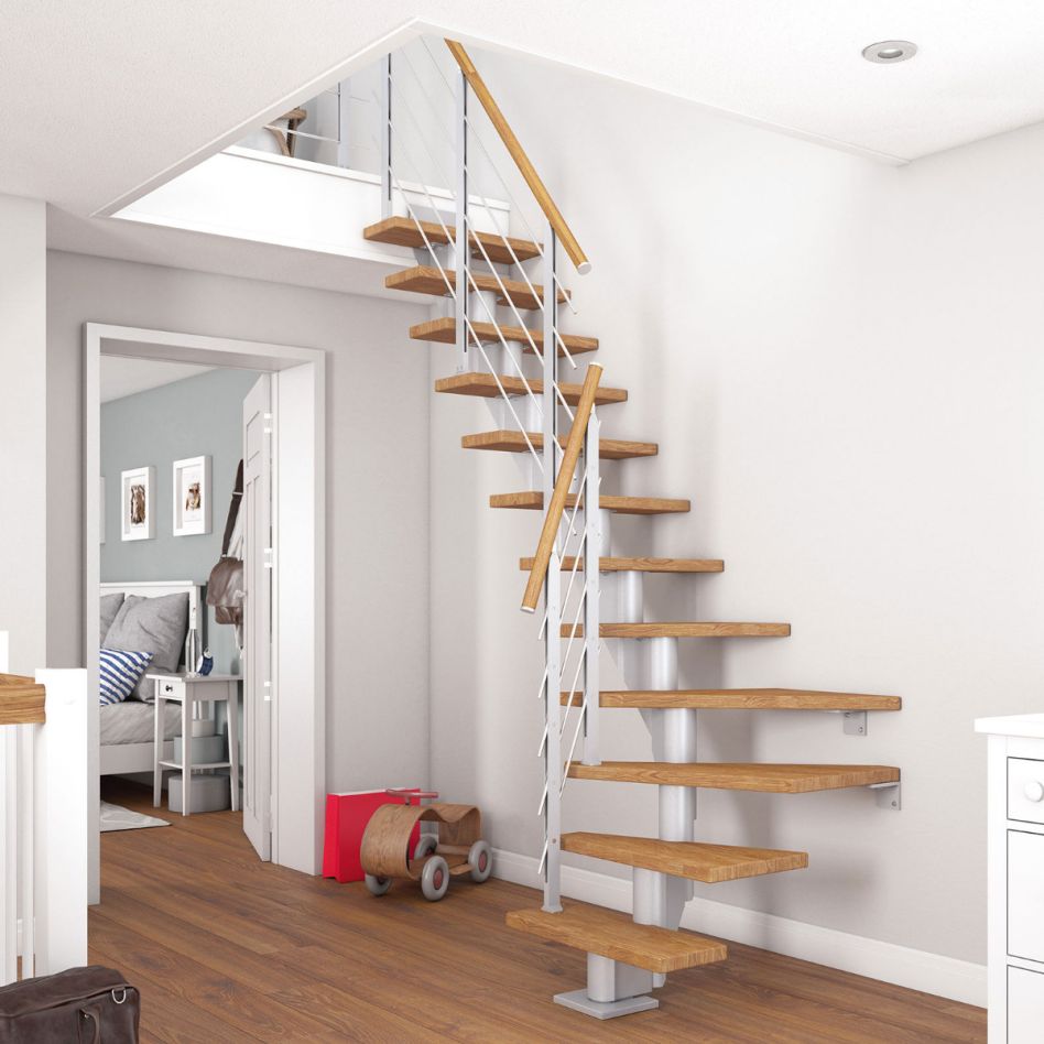 Escalier modulaire DOLLE Frankfurt, incl. garde-corps design à une seule face günstig