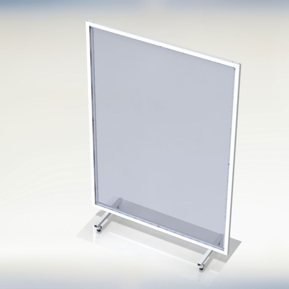 Wellker Mobile Trennwand mit Plexiglasfüllung günstig