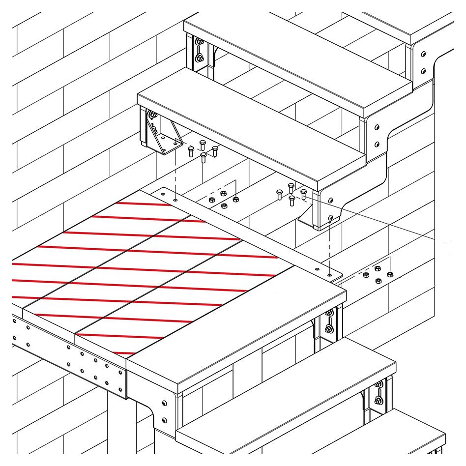 Palier intermédiaire grille caillebotis pour escalier d'éxtérieur DOLLE Gardentop günstig
